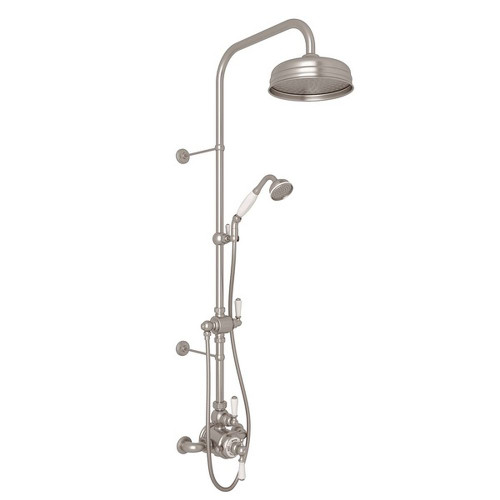 Thermostatic Shower Package with Metal Lever in Satin Nickel