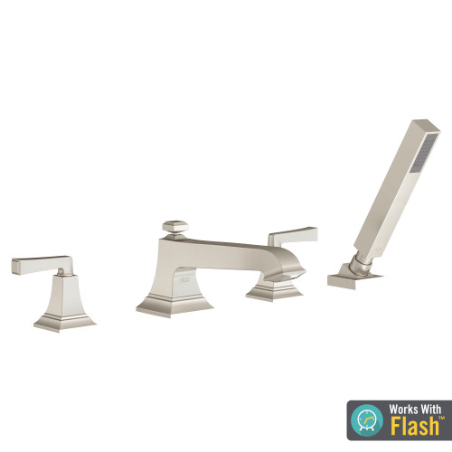 Roman Tub Faucet with Personal Hand Shower in Brushed Nickel