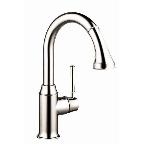 Hansgrohe 04216830 Talis C Prep Kitchen Faucet, 2-Spray Pull-Down, 1.75 GPM, In Polished Nickel
