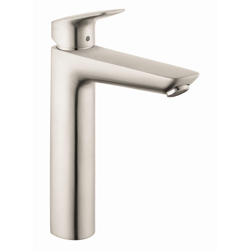 Hansgrohe 71090821 Logis Single-Hole Faucet 190 with Pop-Up Drain, 1.2 GPM, In Brushed Nickel