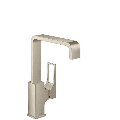 Hansgrohe 74511821 Metropol Single-Hole Faucet 230 with Loop Handle and Swivel Spout, 1.2 GPM, In Brushed Nickel