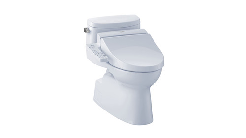 Toto MW6442034CEFG#01 1.28 GPF One-Piece Elongated Bowl with Single Flush and Washlet+ C100 Washlet in Cotton