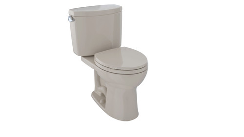 1.28 GPF Two-Piece Round Bowl Toilet in Bone