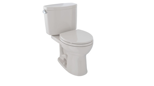1.28 GPF Two-Piece Round Bowl Toilet in Sedona Beige