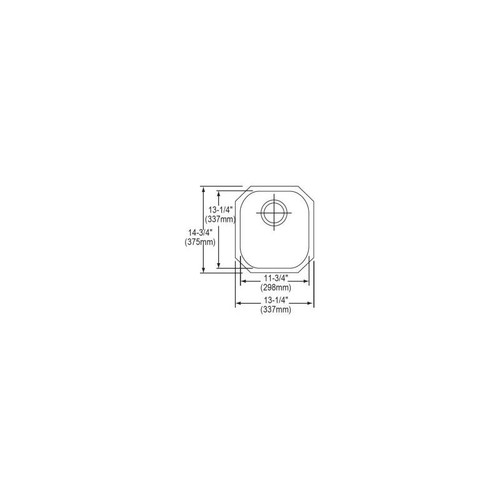 Elkay ELUH1113 Stainless Steel Single Bowl Undermount Sink in Lustrous Highlighted Satin