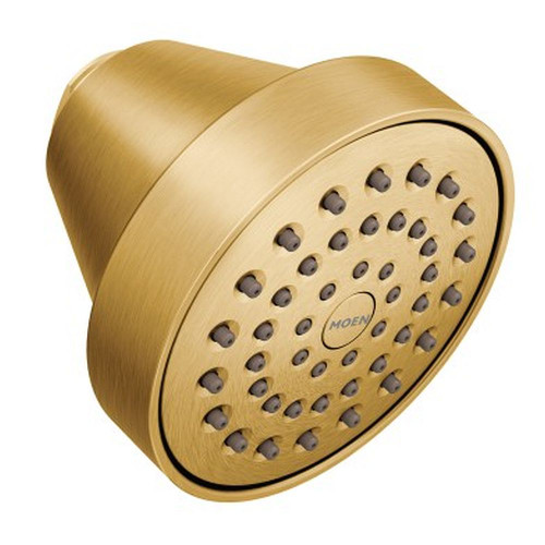 3-5/8" Single Function Spray Eco-Performance Showerhead in Brushed Gold