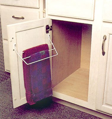 TB-W Door Mount Towel Bar 12.5 in w. x 5.5 in h. x 3.5 in d. White