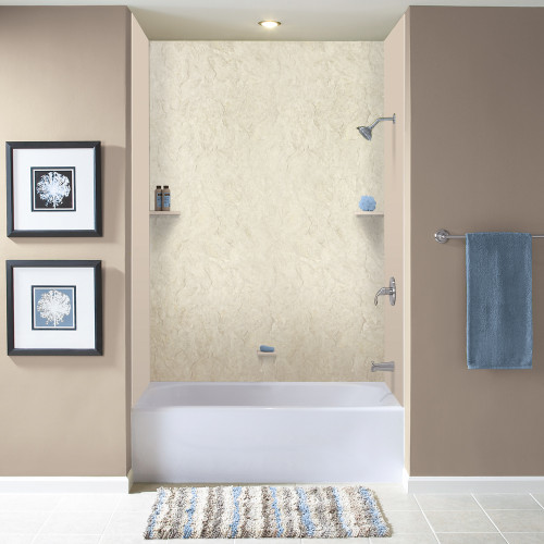 Transolid EWK603696-44 Expressions 36" X 60" X 96" 3-Piece Tub/Shower Wall Kit, In Sea Fog