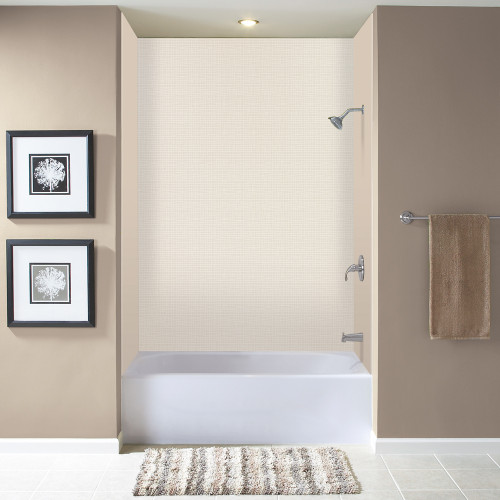 Transolid EWK603696-46 Expressions 36" X 60" X 96" 3-Piece Tub/Shower Wall Kit, In Houndstooth