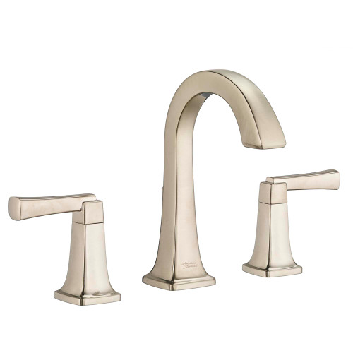 High-Arc Widespread Bathroom Faucet with SC Drain in Brushed Nickel
