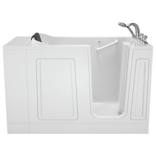 30-in. x 51-in. Walk-In Air Spa Bathtub with Right-Hand Drain and Tub Faucet in White