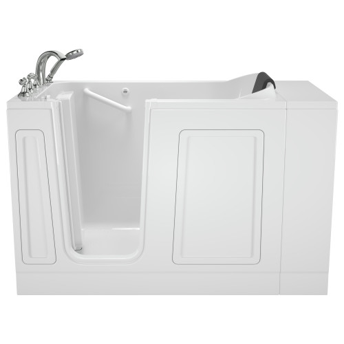 30-in. x 51-in. Walk-In Soaking Bathtub with Left-Hand Drain and Tub Faucet in White