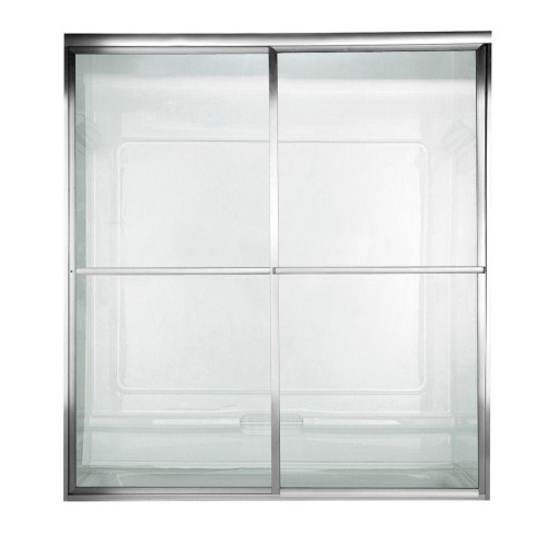 68" Tall Framed, Bypass, Clear Glass Shower Door for 46" to 48" Width Openings in Silver