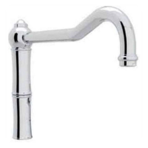 9" Standard Reach Column Spout With Shorter Connection At Base In Polished Chrome