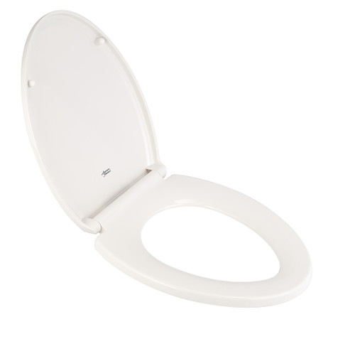 Elongated Closed-Front Toilet Seat with Slow Close and Everclean in White