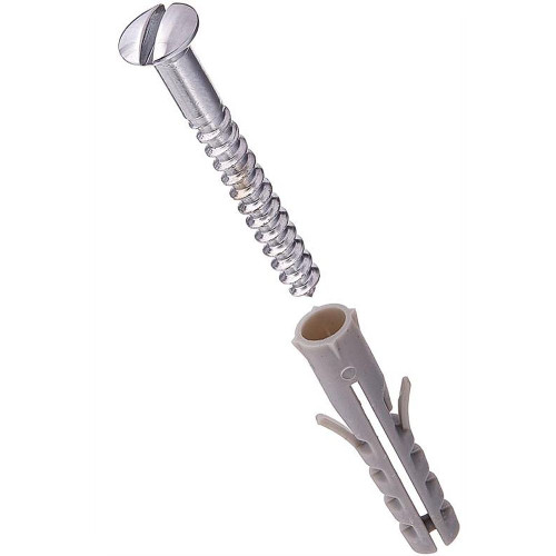 8 x 1.5" Four Finish Screws Set in Polished Chrome