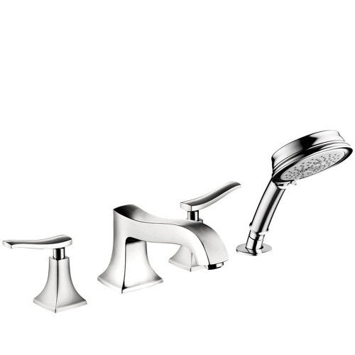 Hansgrohe 31312001 Metris C 4-Hole Roman Tub Set Trim with 1.8 GPM Handshower, In Chrome