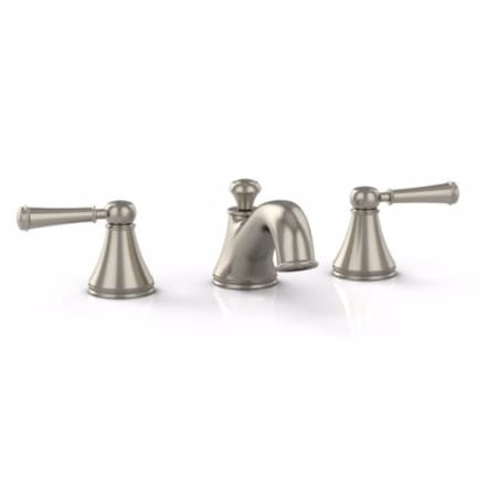 Widespread Lavatory Faucet with Lever Handles in Brushed Nickel