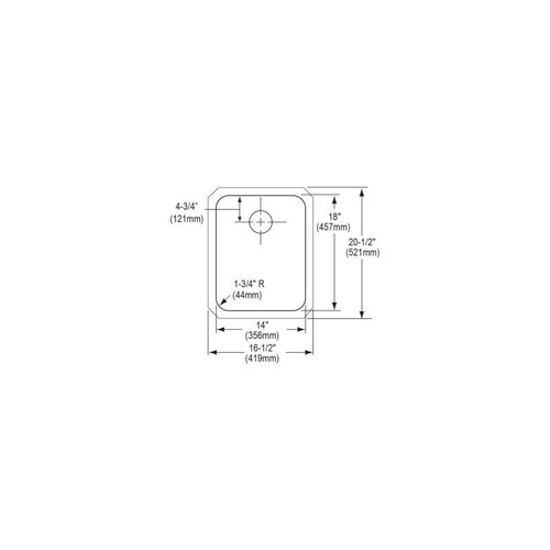 Elkay ELUHAD141850PD Stainless Steel Single Bowl Undermount Sink Kit with Perfect Drain in Lustrous Highlighted Satin