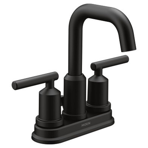 Moen 6150BL Two-Handle High Arc Bathroom Faucet in Matte Black