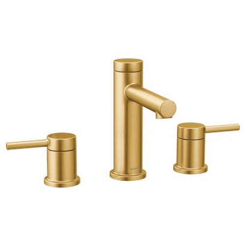 Moen T6193BG Two-Handle High Arc Bathroom Faucet in Brushed Gold
