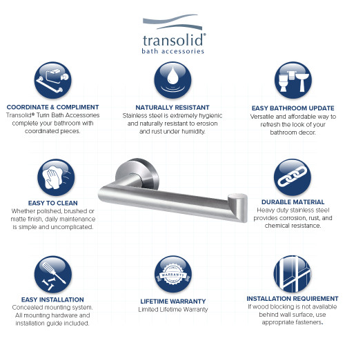 Transolid TPH-BS Paper Holder, In Brushed Stainless