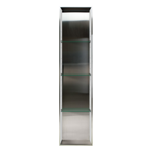 Transolid STV5814-BS21B 58.5-in Storage Pod, In Stainless Steel/White