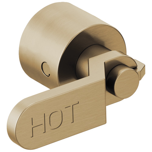 3-1/8" Industrial Double Lever Handle Kit for Wall Mount Tub Filler in Luxe Gold