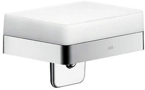 Soap Dispenser with Shelf in Chrome Finish