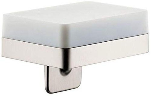 Soap Dispenser with Shelf in Brushed Nickel Finish