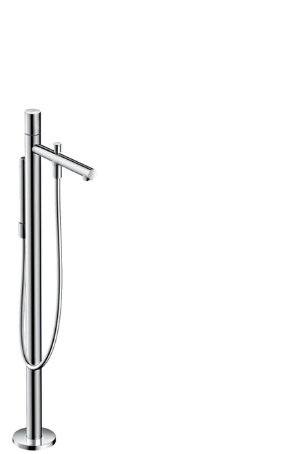 Freestanding Tub Filler Trim with Zero Handle and Handshower in Chrome