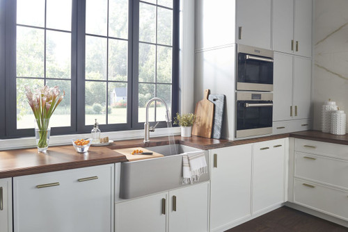 Blanco KF-442500 Empressa Pull-Down Kitchen Faucet with Soap Dispenser in Stainless