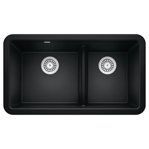 Blanco 402525 Ikon 33" Apron Low Divide in Coal Black