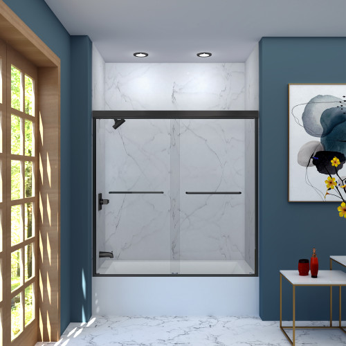 57.75-59 in. W x 60 in. H Semi-Frameless Bypass