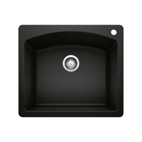 Blanco KA-442905 Diamond Single Bowl Dual Mount Sink Kit in Coal Black