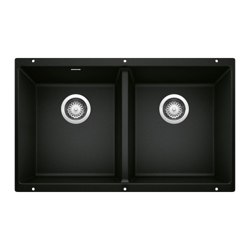 KA-442927 Precis Equal Double Bowl Sink Kit in Coal Black