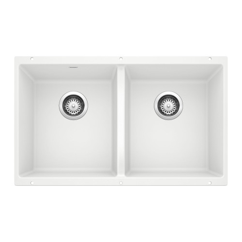 KA-516320 Precis Equal Double Bowl Sink Kit in White