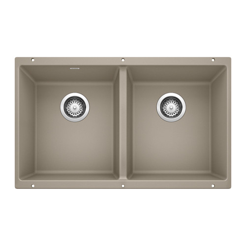 KA-517678 Precis Equal Double Bowl Sink Kit in Truffle