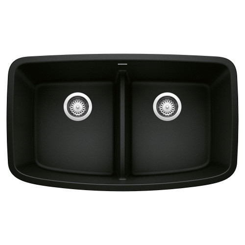 KA-442940 Valea Equal Double Low Divide Sink Kit in Coal Black