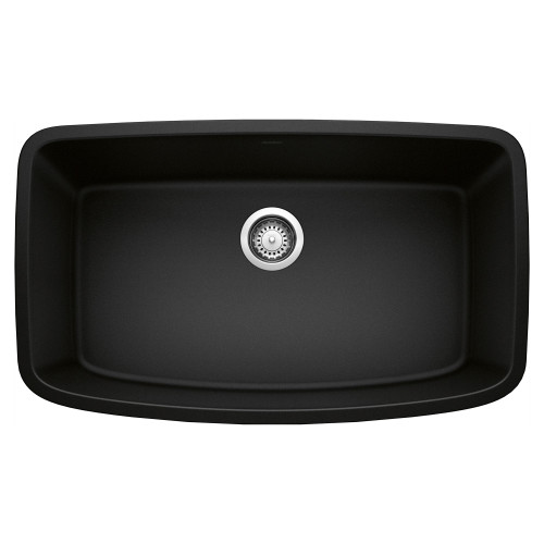 Blanco KA-442942 Valea Super Single Bowl Sink Kit in Coal Black