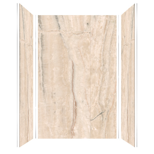Transolid TWK603696-KI58G Titan 64-in x 39-in x 96-in Shower Wall Trimmable Kit, Savanna Creme (Glossy)