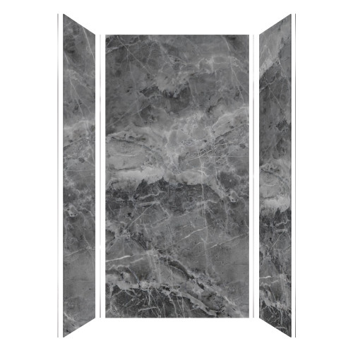 Transolid TWK483696-KI63G Titan 48-in x 39-in x 96-in Shower Wall Trimmable Kit, Maelstrom Grey (Glossy)
