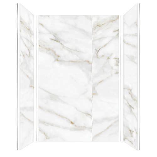 Transolid TWK604896-KI80G Titan 64-in x 48-in x 96-in Shower Wall Trimmable Kit, Summit Gold (Glossy)