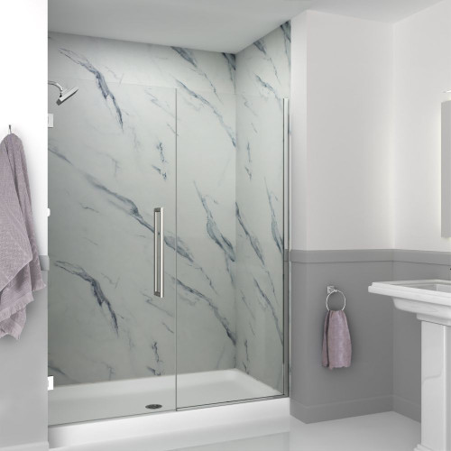 Transolid EHTB595297610C-T-PC Elizabeth 59.5-in W x 76-in H Hinged Shower Door in Polished Chrome with Clear Glass