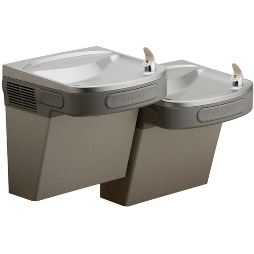 Versatile Wall Mount Bi-Level ADA Cooler in Light Gray Granite