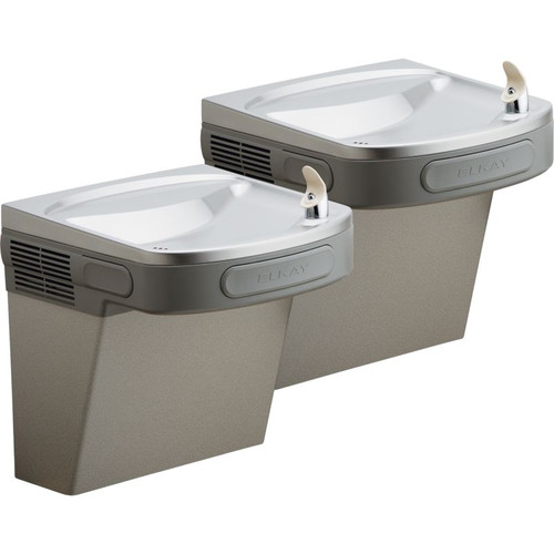 Versatile Wall Mount Bi-Level ADA w/VR Bubbler Cooler in Light Gray Granite
