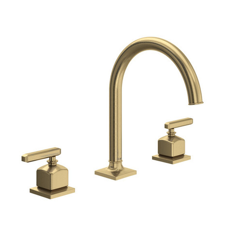 AP08D3LMAG Apothecary Widespread Bathroom Faucet with C-Spout & Lever Handle, Antique Gold