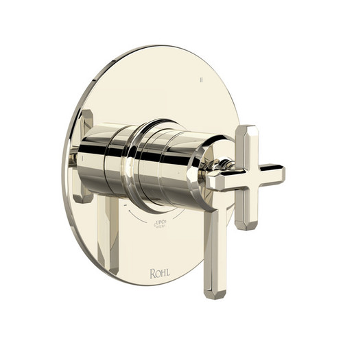Rohl TAP47W1LMPN Apothecary 1/2-in Thermostatic and Pressure Balance Trim with 3 Functions with Lever Handle, Polished Nickel