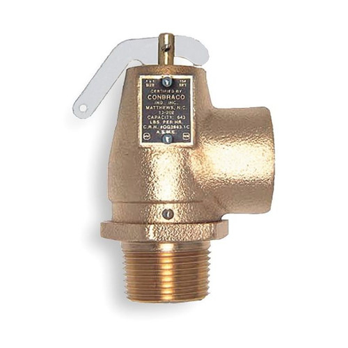 Apollo 13211B15 Cast Bronze Safety Relief Valve, MNPT Inlet Type, FNPT Outlet Type