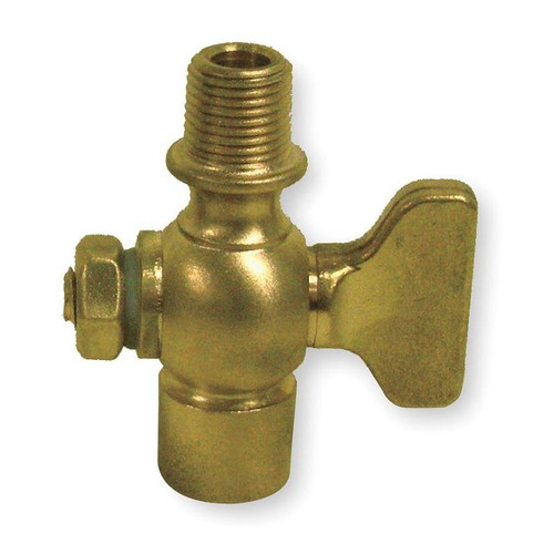 4145001 3/8-in Brass Air Cock, Spring Bottom Type, FNPT x FNPT Connection Type